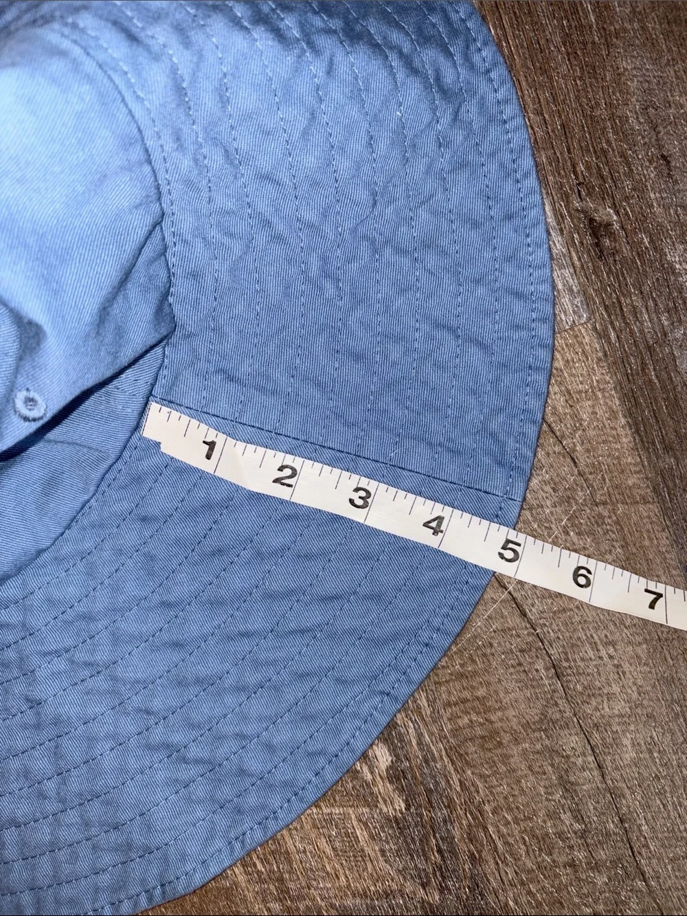 Hurley Villa Del Sol Blue Wide Brim Bucket Sun Hat OSFM